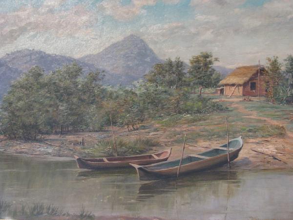 Benedito Calixto Sao Vicente Bay Germany oil painting art